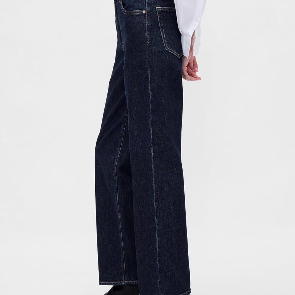 GAP Women's Navy Straight Leg Jeans - Picture 3 of 4